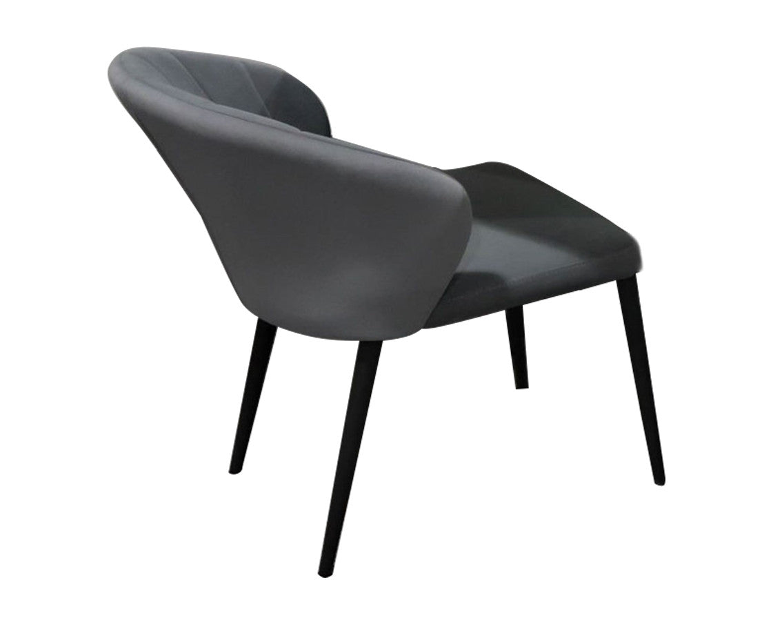 CIRCLE DINING CHAIR (1 x CHAIR ONLY) - GREY VELVET