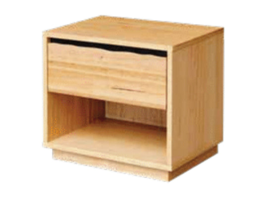 Crayson 1 Drawer Bedside Table - 500(H) X 550(W) X 400(D) - Messmate