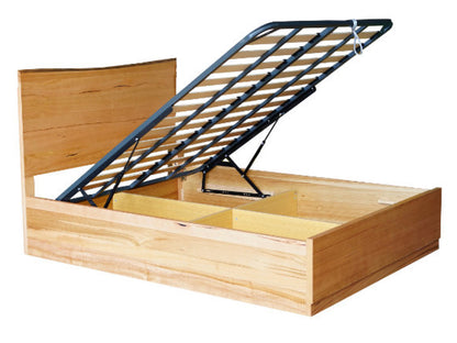QUEEN CRAYSON GASLIFT BED FRAME - MESSMATE