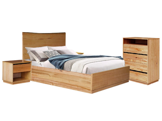Queen Crayson Gaslift Bed Frame - Messmate
