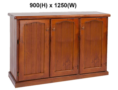 MUDGEE / COLONIAL (AUSSIE MADE) THICK TOP 2 DOOR BUFFET - ASSORTED STAINED COLOURS - STARTING FROM $599