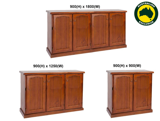 Mudgee / Colonial (AUSSIE MADE) Thick Top 2 Door Buffet - Assorted Stained Colours