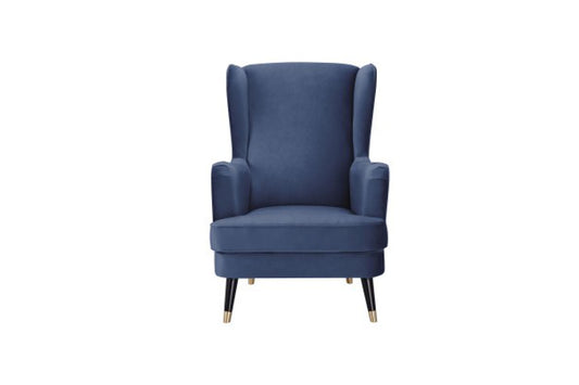 Cape Fabric Upholstered Armchair - Navy