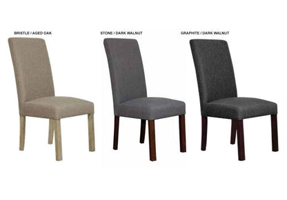 COOPER FABRIC DINING CHAIR COLLECTION - ASSORTED COLOURS