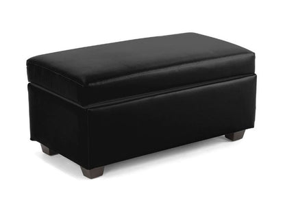 Copy of BENEDICTA MEDIUM  LEATHERETTE UPHOLSTERED OTTOMAN - 430(H) X 800(L) -BLACK