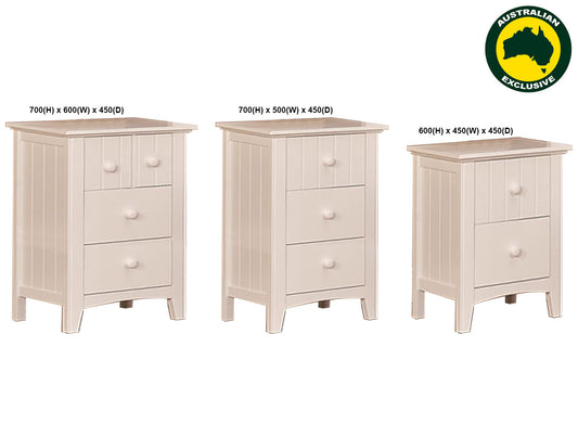 Corbin (AUSSIE MADE) Bedside Table Collection - Assorted Painted Colours