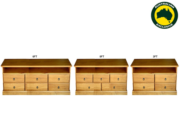 CORVIN (AUSSIE MADE) TV ENTERTAINMENT UNIT COLLECTION - ASSORTED STAINED COLOURS - STARTING FROM $699