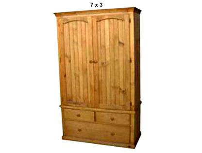 COTTAGE (AUSSIE MADE) 2 PIECE WARDROBE WITH BLANKET DRAWER COLLECTION - ASSORTED STAINED COLOURS - STARTING FROM $1099