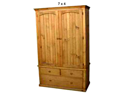 COTTAGE (AUSSIE MADE) 2 PIECE WARDROBE WITH BLANKET DRAWER COLLECTION - ASSORTED STAINED COLOURS - STARTING FROM $1099