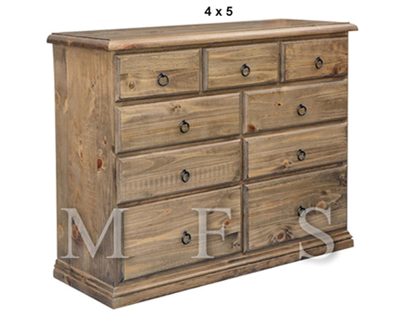 Cronulla (AUSSIE MADE) 9 Drawer Split Top Chest Collection - Assorted ...
