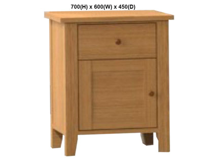 CRONULLA (AUSSIE MADE) BEDSIDE TABLE COLLECTION - TASSIE OAK COMBINATION - ASSORTED STAINED COLOURS - STARTING FROM $599