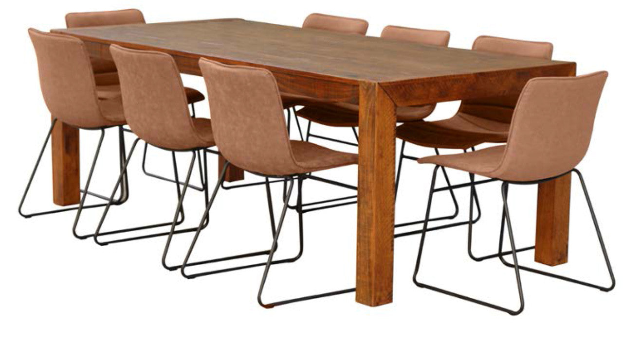 CUMBERLAND 1800L DINING TABLE - ANTIQUE BARLEY OR  AGED WALNUT