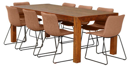 CUMBERLAND 1800L DINING TABLE - ANTIQUE BARLEY OR  AGED WALNUT