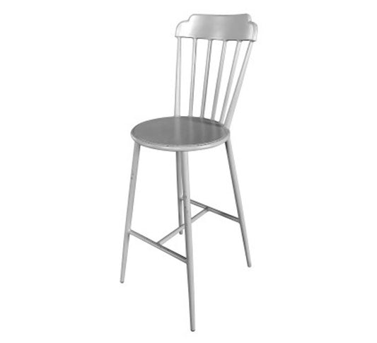 DARRION (SET OF 2)  RETRO WINDSOR BAR CHAIR - GREY