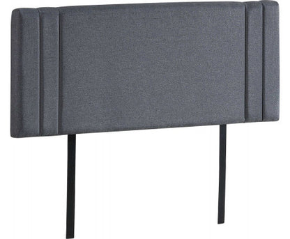 DOUBLE ANDORRA LINEN FABRIC HEADBOARD BEDHEAD - GREY