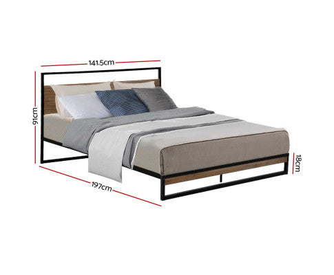 DOUBLE RALPH METAL BED - BLACK