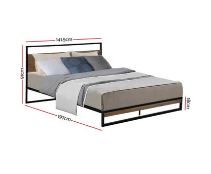 DOUBLE RALPH METAL BED - BLACK