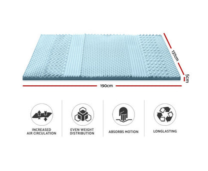 SALOME DOUBLE SIZE COOL GEL MEMORY FOAM MATTRESS TOPPER WITH BAMBOO COVER (50mm)