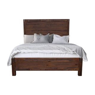 QUEEN ENDLICHERI BED FRAME - OAK OR CHOCOLATE