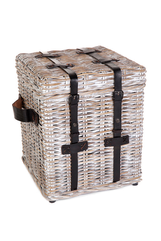 DIDI RATTAN SMALL STORAGE TRUNK  (DET7923/S) - KUBU GREY WASH OR WHITE WASH