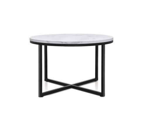 MADELYN ROUND COFFEE TABLE WITH MARBLE TOP - AS PICTURED