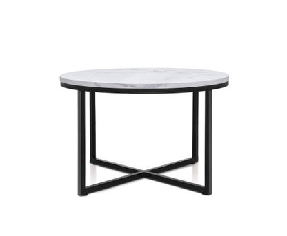MADELYN ROUND COFFEE TABLE WITH MARBLE TOP - AS PICTURED