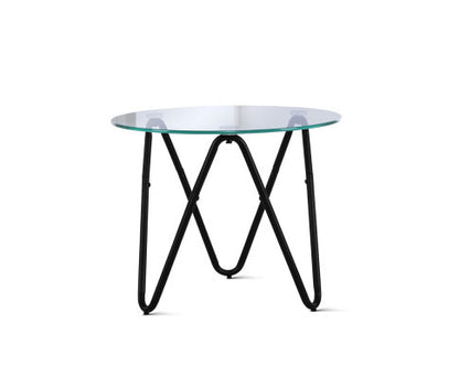 EVANDER ROUND GLASS COFFEE TABLE - AS PICTURED