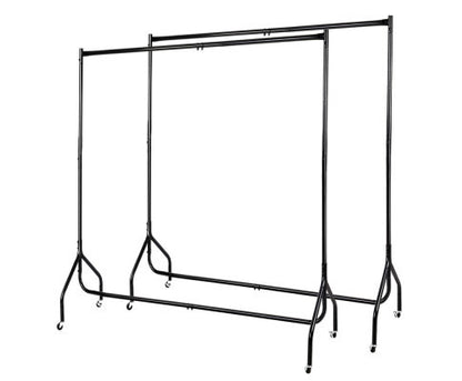 WALLACE (SET OF 2) METAL CLOTHES RACK - BLACK