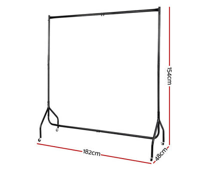 WALLACE (SET OF 2) METAL CLOTHES RACK - BLACK