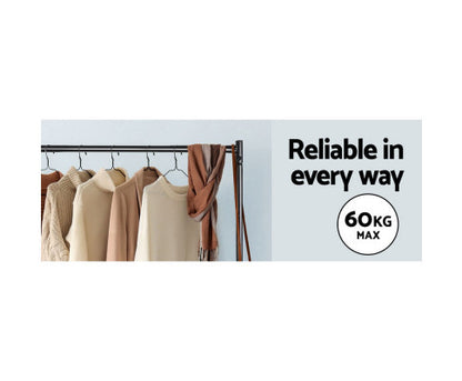 WALLACE (SET OF 2) METAL CLOTHES RACK - BLACK