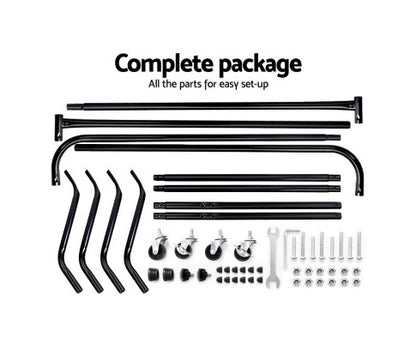 WALLACE (SET OF 2) METAL CLOTHES RACK - BLACK