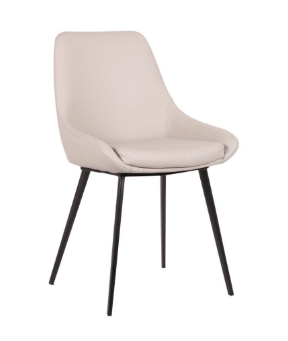 Domo Leatherette Dining Chair - Light Grey