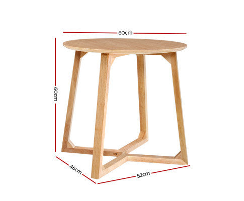 LESLIE ROUND WOODEN COFFEE TABLE - NATURAL