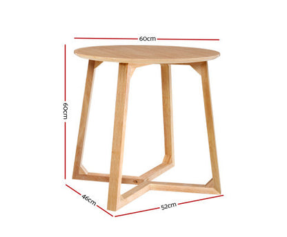 LESLIE ROUND WOODEN COFFEE TABLE - NATURAL