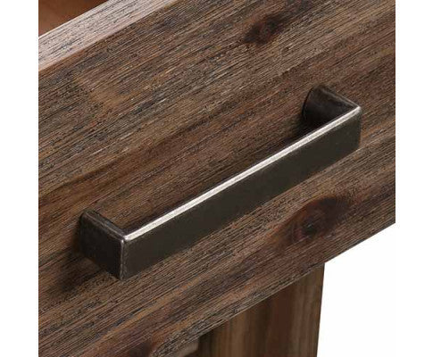 JARVAN 2 DRAWER BEDSIDE TABLE - CHOCOLATE