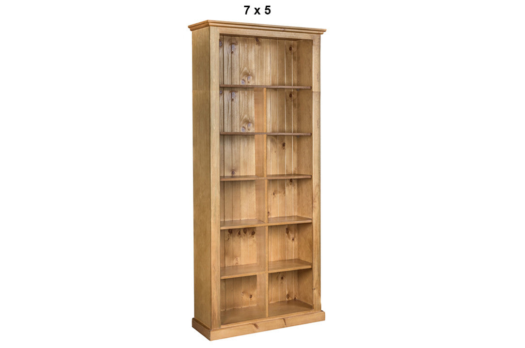DOUBLEBAY (AUSSIE MADE) HIGHLINE BOOKCASE WITH 70mm FACINGS COLLECTION - ASSORTED COLOURS - STARTING FROM $599