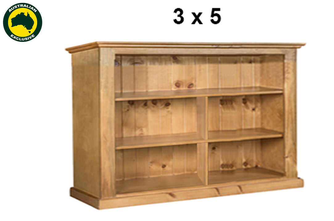 DOUBLEBAY (AUSSIE MADE) LOWLINE BOOKCASE COLLECTION - ASSORTED COLOURS - STARTING FROM $399