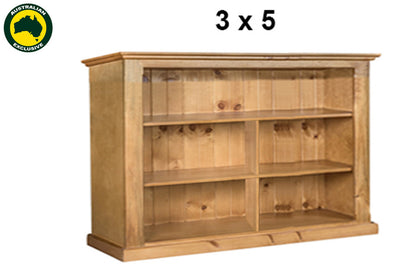 DOUBLEBAY (AUSSIE MADE) LOWLINE BOOKCASE COLLECTION - ASSORTED COLOURS - STARTING FROM $399