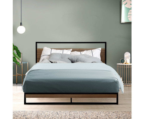 DOUBLE RALPH METAL BED - BLACK