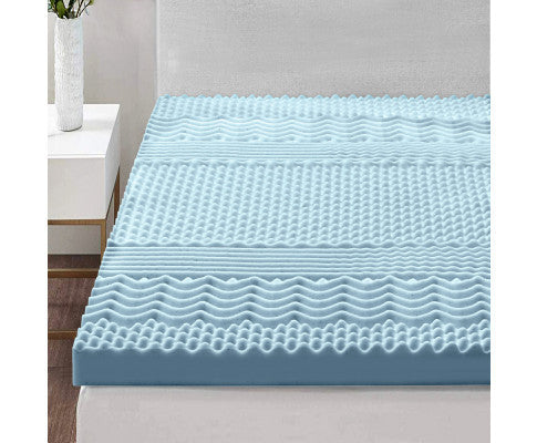 Salome Double Size Cool Gel Memory Foam Mattress Topper With Bamboo Cover (80MM)