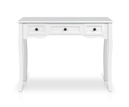 GEORGE FRENCH PROVINCIAL HALL TABLE WITH DRAWERS - WHITE