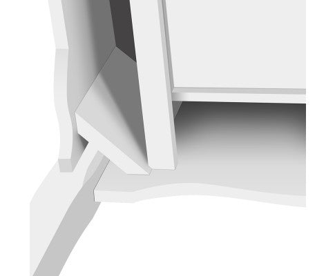 GEORGE FRENCH PROVINCIAL HALL TABLE WITH DRAWERS - WHITE