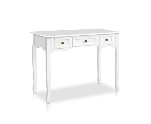 DELPHINE 3 DRAWER DRESSING TABLE - 800(H) x 910(W) - WHITE