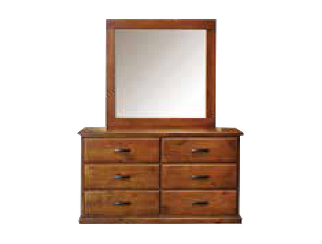 MERCED KING 5 PIECE (DRESSER) BEDROOM SUITE - ANTIQUE OAK