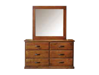 MERCED KING 5 PIECE (DRESSER) BEDROOM SUITE - ANTIQUE OAK