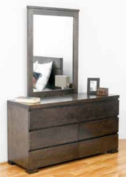 BENSON QUEEN  5 PIECE DRESSER  BEDROOM SUITE WITH 2 FOOTEND DRAWERS - SMOKE