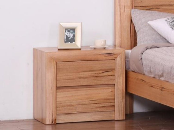 QUAKERS 2 DRAWER BEDSIDE TABLE   - (MODEL:12-25-15-14) -  AS PICTURED