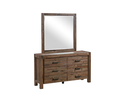 JARVAN DRESSER MITH MIRROR - CHOCOLATE