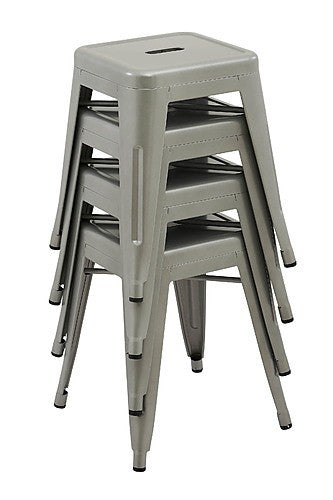 HADAR SET OF 4x450 CAFE BAR STOOLS - SILVER