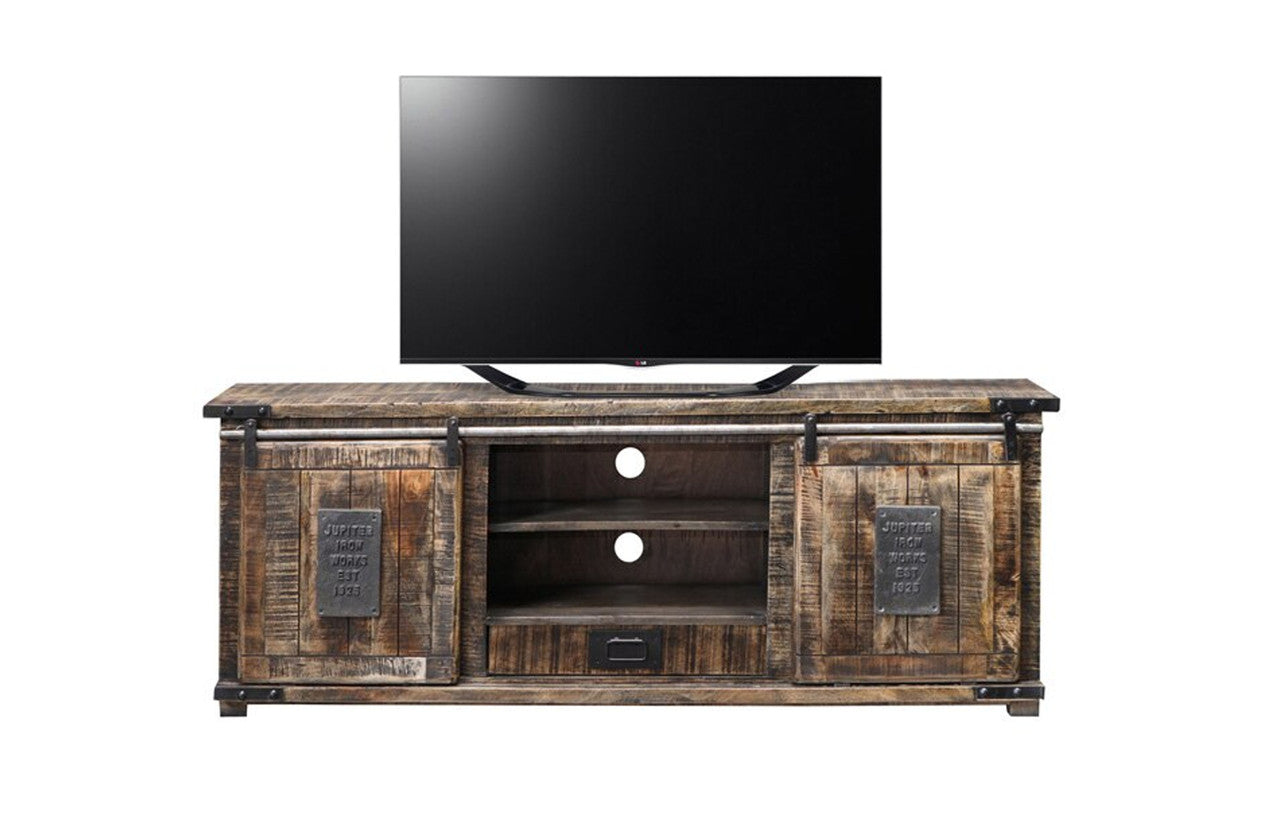 DUBBO 1800(W) TV UNIT - BLACK DISTRESSED